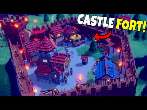 Defending a NEW Hillside CASTLE FORTRESS! - Becastled: New Castle Siege Battle Simulator