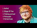 Ed Sheeran Best Songs Perfect Shape Of You Thinking Out Loud My Bad Habit Uploaded By Elias