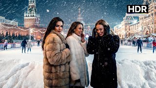 Download lagu ❄️ MOSCOW After Dark! Heavy Snowfall Night Walk • Russia 4K HDR mp3