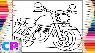 A Motorcycle Drawn in Pure Form/Creative Coloring Ideas/Art Therapy/Relaxing Video/Coloring Hobby