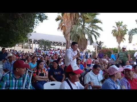 discurso del candidato Eduardo Cedano Ordinario de Tecuala ayer en Quimichis Nayarit México