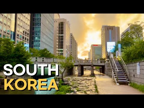 Seul, Coreia, passeio virtual a pé em 4K pela cidade Guia de viagem