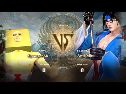 Spongebob Squarepants vs Anji Mito (Soulcalibur VI Custom Character Battle)
