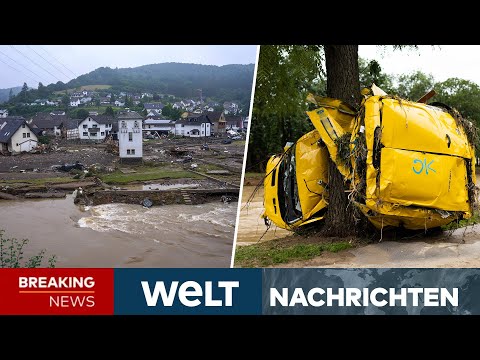 FLUTKATASTROPHE in NRW und Rheinland-Pfalz: Damm gebrochen - Über 130 Tote | WELT Newsstream