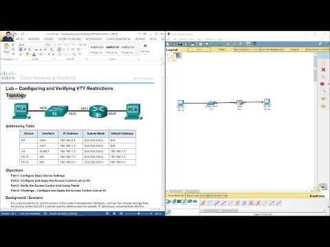 7.2.3.4 Lab - Configuring and Verifying VTY Restrictions