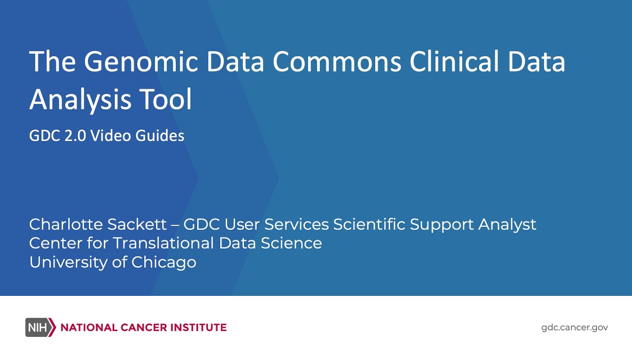 Clinical Data Analysis Tool - Genomic Data Commons