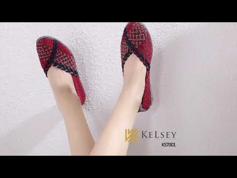 Sepatu kelsey KS7001 model rajut yang super elastis, sepatu branded import