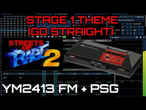 [Furnace] Streets of Rage 2 Stage 1 Theme Master System FM + PSG Remix (Go Straight)[YM2413+SN76489]
