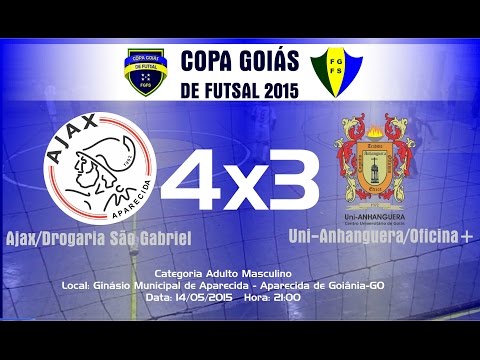 Gols - Ajax/Drogaria São Gabriel x Uni-Anhanguera/Oficina+ - Copa Goiás 2015 - Adulto Masculino