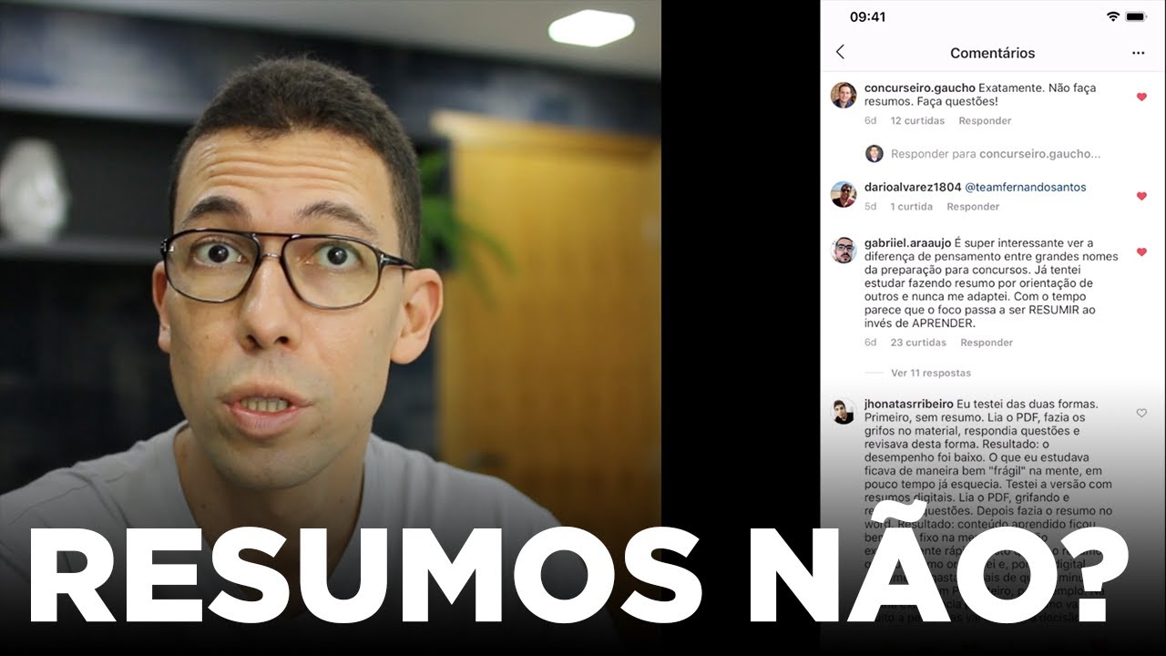 Não faça resumos - A POLÊMICA no meu Instagram