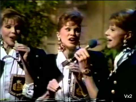 THE McGUIRE SISTERS sing a medley of their hits a capella 1990