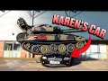 Eddie Hall runs over Karens BMW with his tank