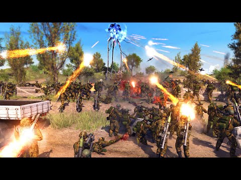 Giant Tripod VS 1,000 German Soldiers!? - Call to Arms: War of the Worlds Mod Battle Simulator