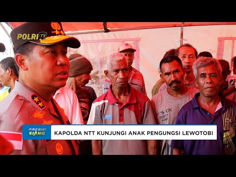 KAPOLDA NTT KUNJUNGI ANAK-ANAK PENGUNGSI LEWOTOBI