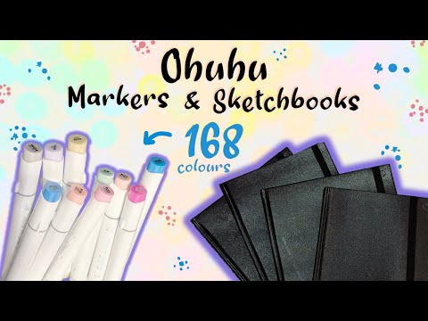 Ohuhu Markers and Sketchbooks Unboxing - 168 Marker set, Marker & Mixed Media pad  .*•.