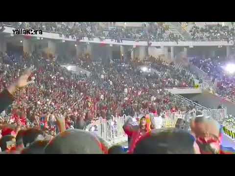 أجواء إحتفالية بملعب برج العرب خلال مباراة الأهلي واتليتكو مدريد