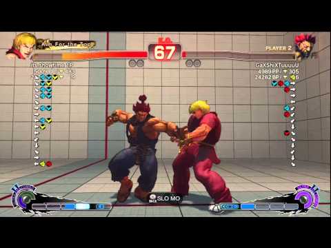 its showtime 1P (Ken) Vs. GaXshiXTuuuuU (Akuma)