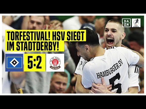 Geschenkte Tore und schöne Kombinationen im Stadtderby: HSV - St. Pauli | Futsal Bundesliga | DAZN