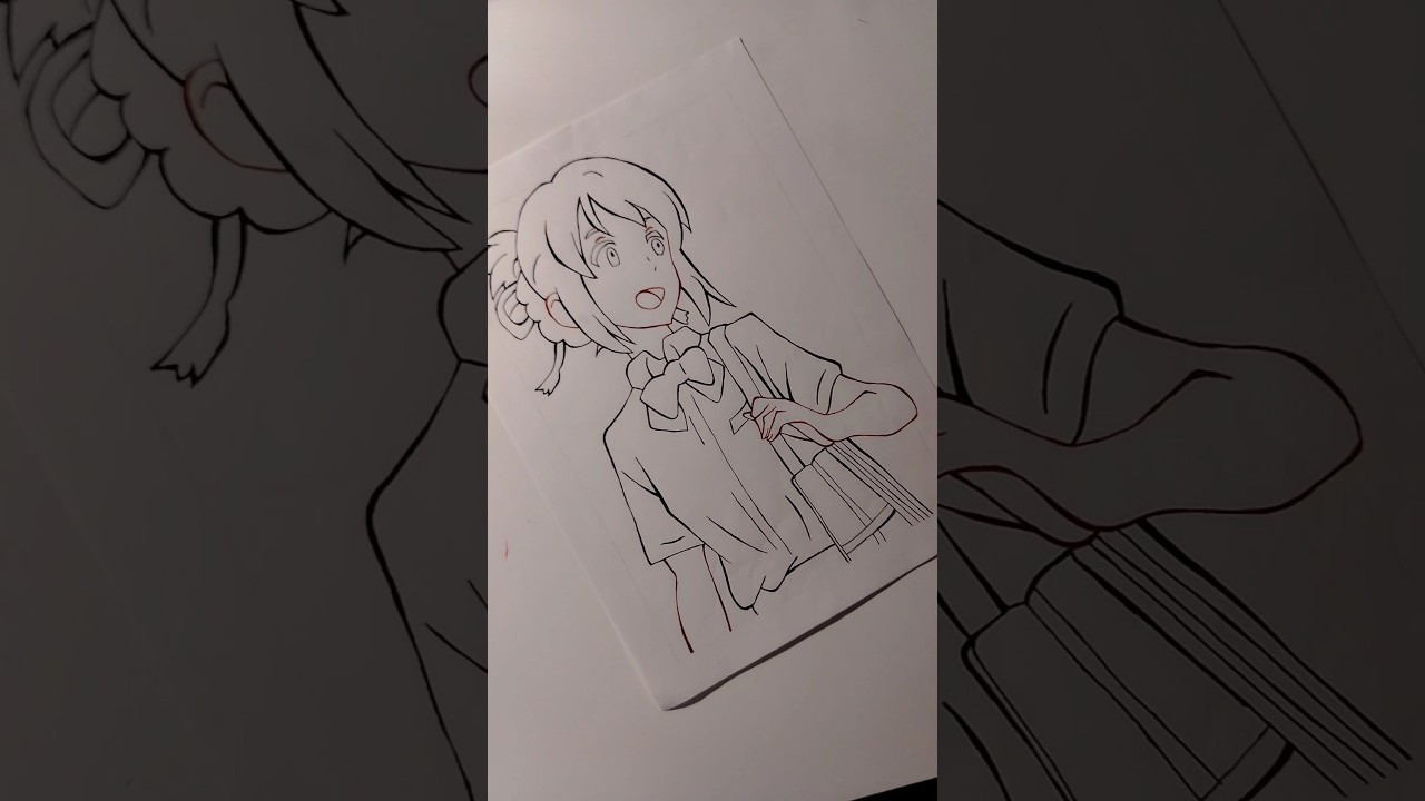 #yournameanime #artwork #animedrawing #drawingsketch #mangafanart #lineart