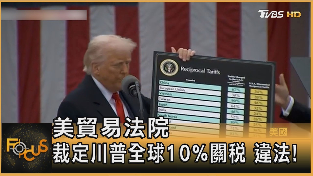 美貿易法院 裁定川普全球10%關稅 違法!
