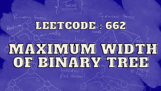 YouTube video 'Leetcode 662: Maximum Width of Binary Tree | Master Trees | Intuition and Approach'