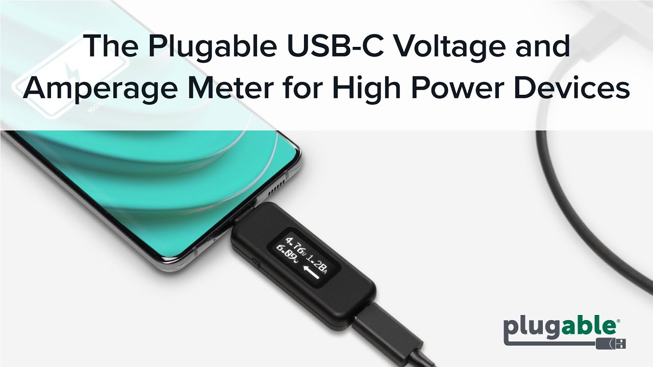 The Plugable USB-C Voltage & Amperage Meter for High Power Devices