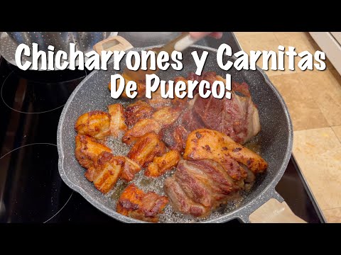 Chicharrones y Carnitas de Puerco - Como hacer Chicharrones - Receta de Chicharrones y Carnitas