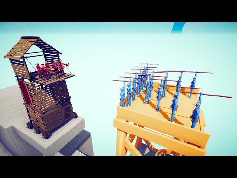 Secret Tower vs Fixed Tower + Every Unit | Totally Accurate Battle Simulator TABS