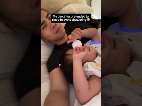 My daughter pretended to sleep to avoid this 🫣