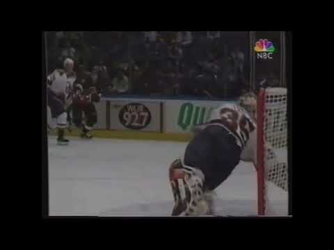 December 22 1997 Senators at Islanders Tommy Salo Diving Save on Vial SportsChannel New York