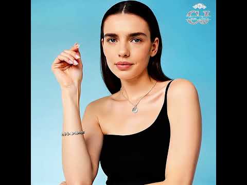 Sterling Silver Moissanite Bracelet Women product video