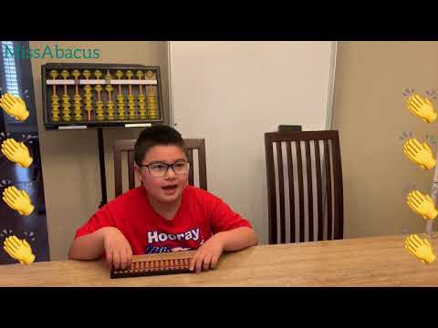 Abacus Mental Math Demo 1 - Addition & Subtraction by a 2nd grader