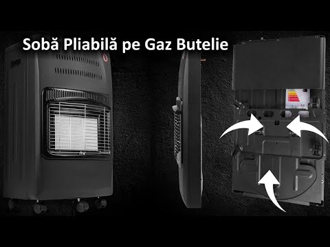 Soba pe Gaz Butelie GPL Pliabila cu 3 Trepte Incalzire, Putere 4200W