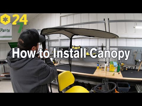 How to Install John Deere Lawn Mower Sun Canopy/Sun Shade LP68122
