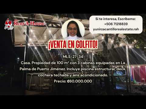 Venta Golfito Propiedad de Cabinas Operativas cerca de Corcovado en Puerto Jiménez