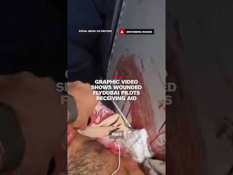 Graphic video shows wounded Flydubai pilots receiving aid