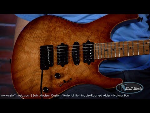 Suhr Modern Custom Waterfall Burl Maple-Roasted Alder - Natural Burst