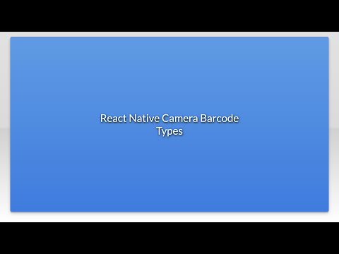 React Native Camera Barcode Types