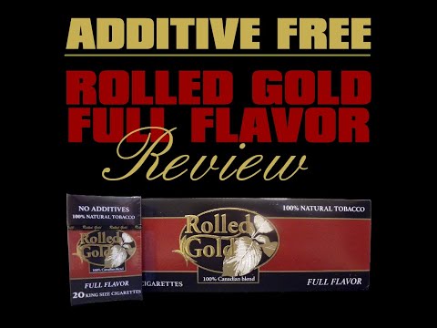 Healthy Cigarette Review - Rolled Gold Full Flavor - Additive Free Tobacco