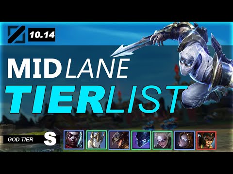 BEST CHAMPIONS 10.14 MID LANE (ZED BUFFS!) - League of Legends Tier List