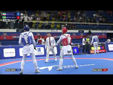 208 Round of 32 MEN M +80KG IRI ABBASI POUYA A  BRA MARTINS SOARES I