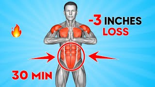 30-Min Standing Abs Workout to Lose 3 Inches Off Waist | Flat Stomach Fast Without Crunches at Home