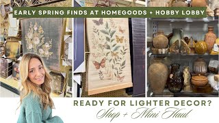 Early Spring Shop With Me! | Hobby Lobby & HomeGoods | Mini Haul + Spring Decor Ideas