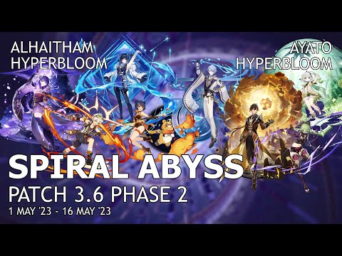 [Genshin Impact] Spiral Abyss 3.6.2 36* - C0 Raiden National + Ayato Hyperbloom Teams