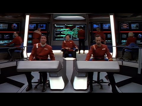 Star Trek: Voyager 1996 | Scenes from "Flashback" | Kang meets Captain Sulu in the Azure Nebula |