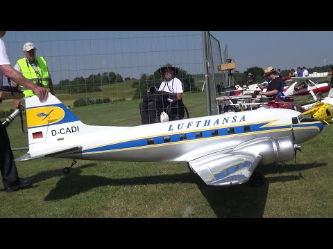 RC German Lufthansa Douglas Skytrain C-47/DC-3 Dakota Scale Aircraft Model Classic Airplane