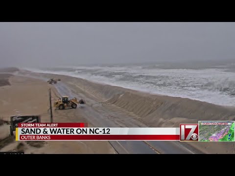 Winter storm cuts all NC ferry service, causes problems along NC 12 at Outer Banks
