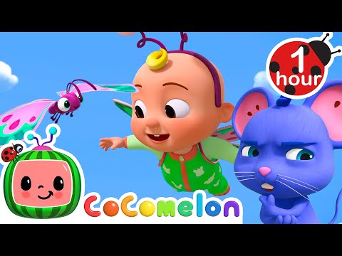 How Can JJ Fly Like a Butterfly? | 1 Hour CoComelon Animal Time Nursery Rhymes