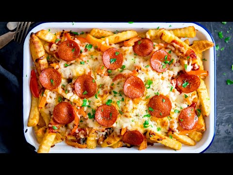 Homemade Loaded Pizza Fries | Quick & Easy!
