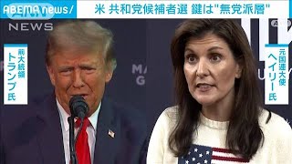 米大統領選の共和党予備選2戦目　カギは無党派層(2024年1月23日)